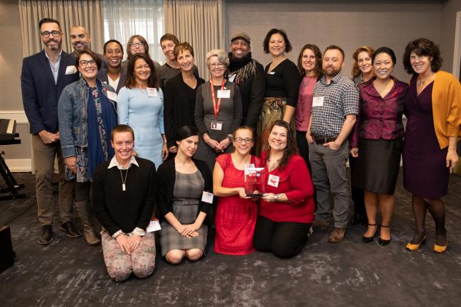 HIV Service Center staff, patients and County leadership celebrate the Heroes of HIV.