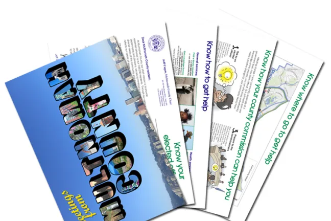 Exhibición de folletos del condado de Multnomah