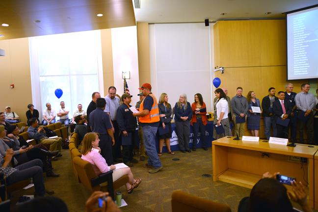 “Team Snow-Pocalypse 2014” accepting their Chair's Excellence Award.