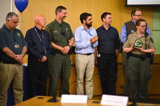 The Inmate Garden Team accepting their Sustainability Award.