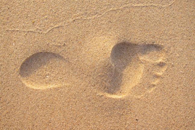 footprint in the sand