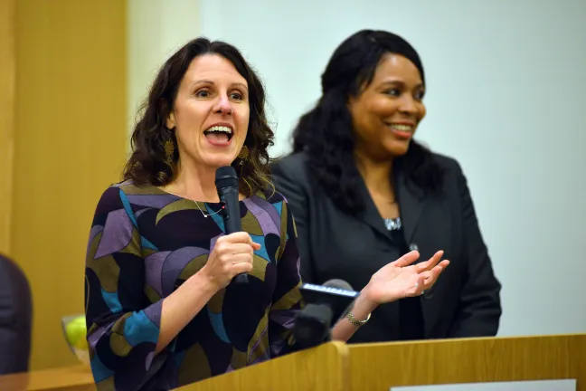 Chair Kafoury (left) and Commissioner Smith
