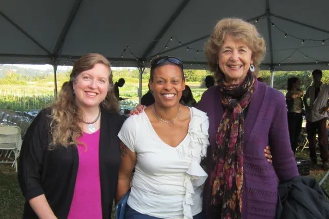 Christina McMahan Assistant Director Juvenile Services Divsion, Sidney Morgan, Restorative Justice Coordinator and Commissioner Diane McKeel