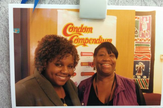 Linda Hornbuckle (right) and her Multnomah County colleague health educator Mariotta Gary-Smith