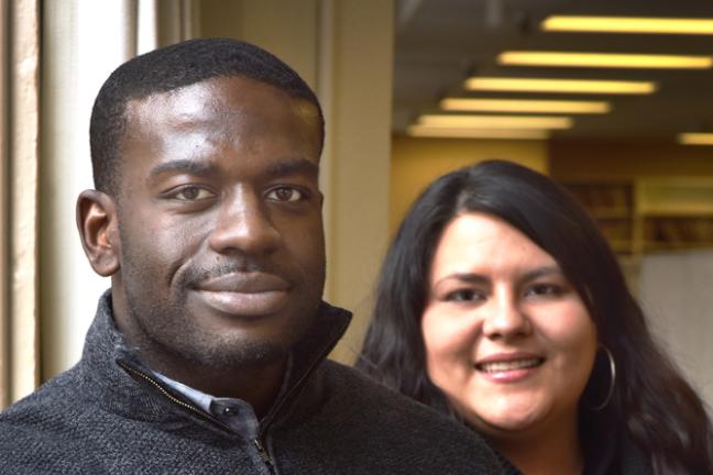 Department of Community Justice Parole & Probation Officers Leticia Longoria-Navarro and Jamiel Brown (right) worked together to take a violent sex trafficker off the streets.   