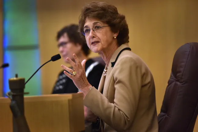 Commissioner McKeel at Thursday's board meeting