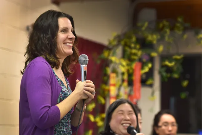 El presidente Kafoury en el evento de AHSC 