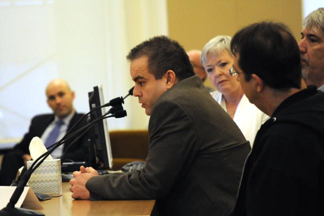 Lobbyist for the Northwest Vapor Association Matt Minahan addresses the board during Thursday's board meeting.