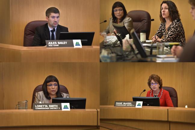 Clockwise from upper left hand corner: Commissioner Bailey, Chair Kafoury, Commissioner McKeel, and Commissioner Smith