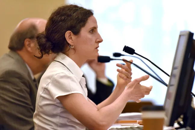 Dr. Jennifer Vines, deputy health officer with Multnomah County at the May 5 board briefing.