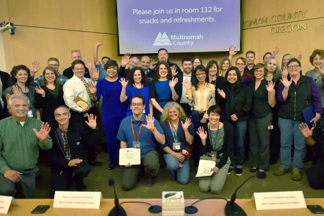 The winners of the 2015 Employee Recognition Awards