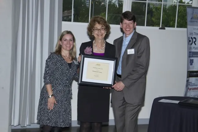 Commissioner Diane McKeel accepts the award.