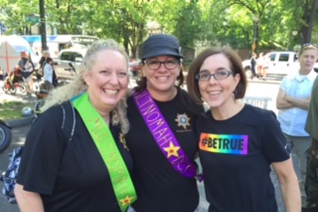 Governor Kate Brown with DCJ Staff