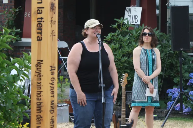 Chair Kafoury peace pole dedication