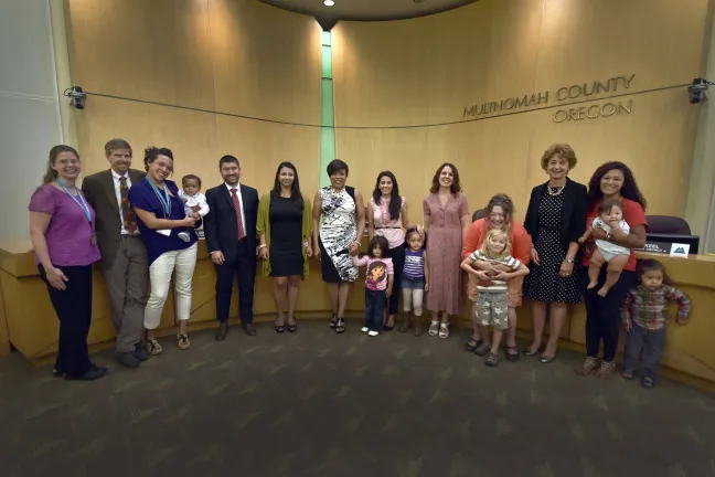 Breastfeeding Awareness Month group photo