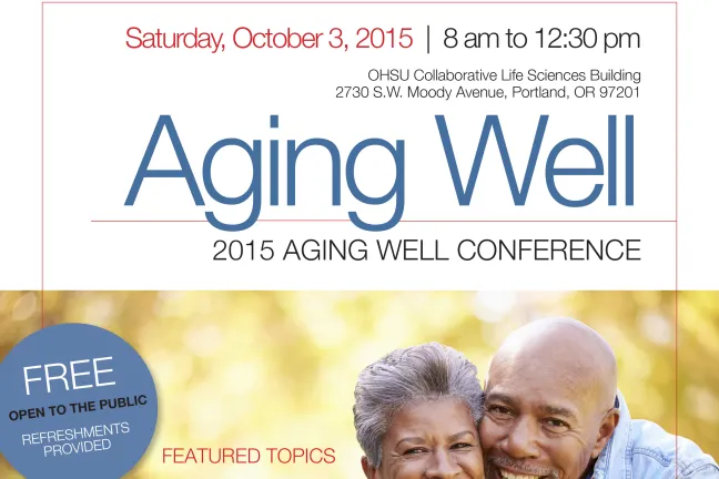 2015 Aging Well Conference Flyer