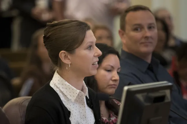 Employee Emily Schulhoff is a senior contracts compliance specialist and the mother of two.