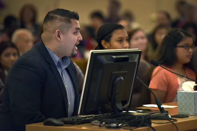 County health specialist Ismael Garcia 