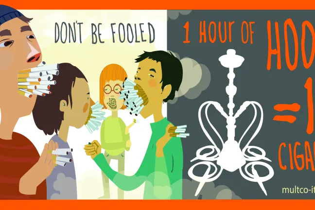 Anti-hooka smoking ad created Portland-based artist Lizeth Niño.
