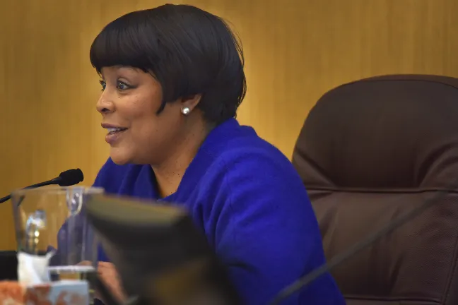 Commissioner Loretta Smith at Thursday's board meeting.