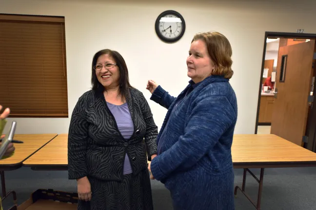 Teresa Rios, a community health worker, and later Pam Hiller, a community organizer, with Multnomah County’s Community Capacitation Center have worked together for 13 years.
