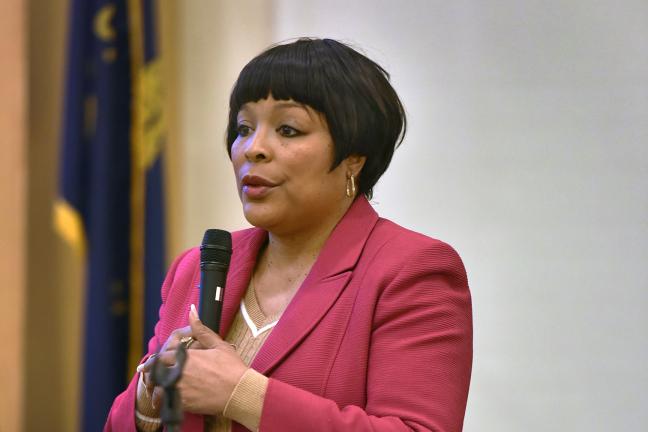 Commissioner Smith at Wednesday's celebration.