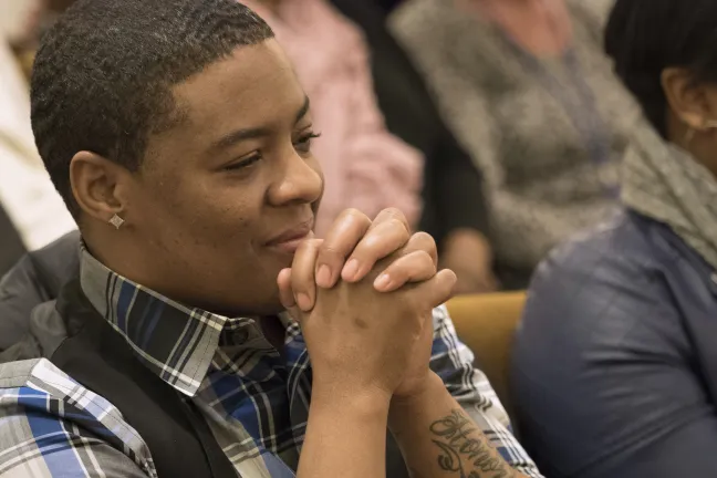 Shamekka Peterson was one of the many employees honored at Thursday's proclamation.