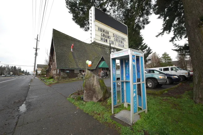 The exterior of the new year-round family shelter.