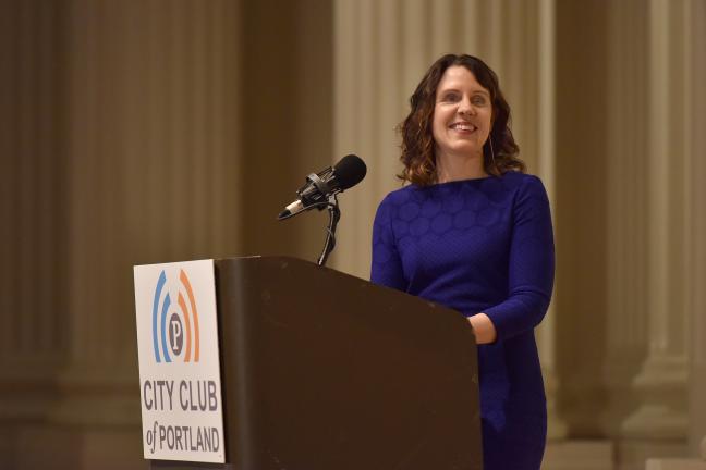 Multnomah County Chair Deborah Kafoury delivers her 2016 State of the County address at the Sentinel Hotel on Friday, March 18. 