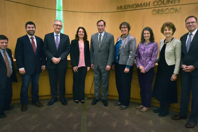 El condado de Multnomah y la ciudad de Portland