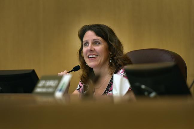 Chair Kafoury at Thursday’s board meeting recognizing National Public Works Week.