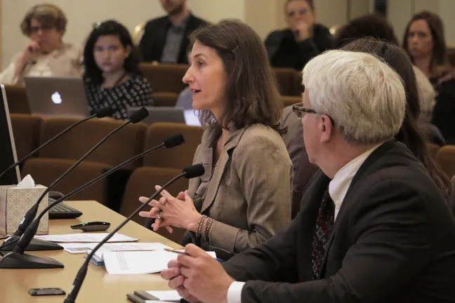 Kimberly Branam of PDC at Thursday's board meeting