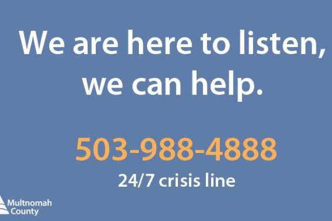 crisis line phone number