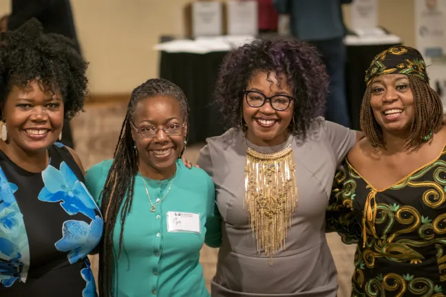 From (L-R) Department of Community Justice Adult Services Director Erika Preuitt, Cascadia Behavioral Health 'Healing Hurt People' Cynthia Connais,Multnomah County Mental Health and Addictions Services Division Assistant Director Ebony Clarke,