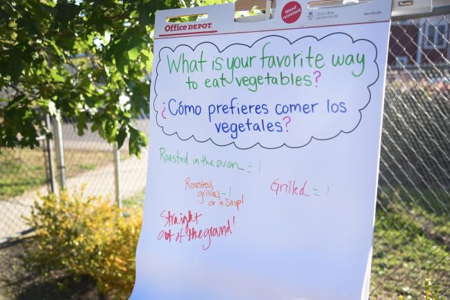 Sign at the CSA Celebration at Mid-County Health Center