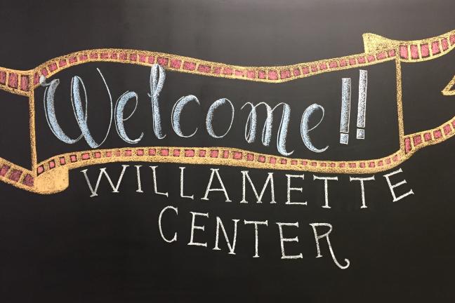 Willamette Center Welcome Sign