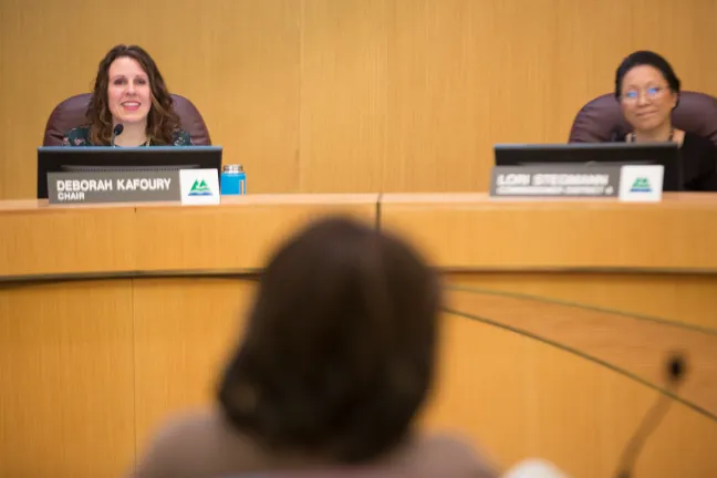Chair Deborah Kafoury and Commissioner Lori Stegmann.