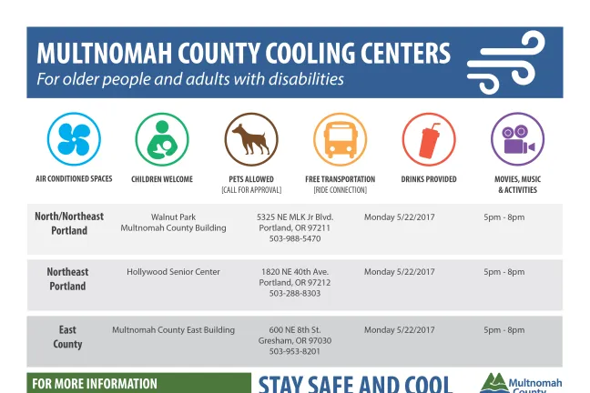Folleto del Centro de Enfriamiento - 22 de mayo