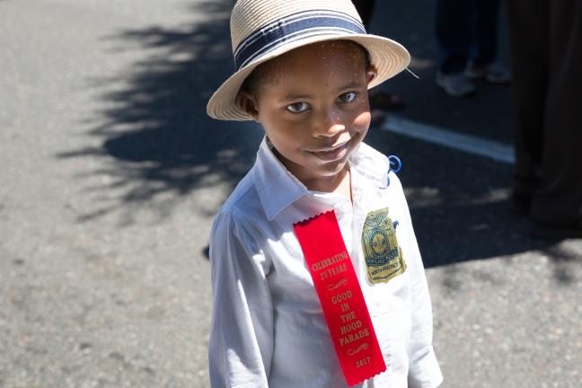 Parade goer at Saturday's Good in the Hood