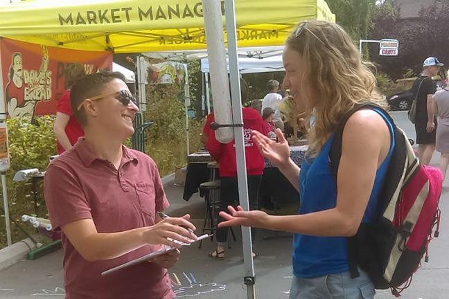 Executive Director Dani Bernstein at the King Farmers Market