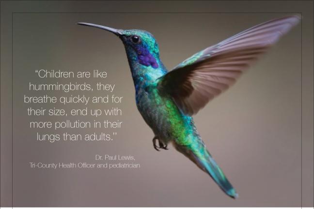Cleaner Air Oregon for Healthy Kids: A Rally for the Hummingbirds flyer