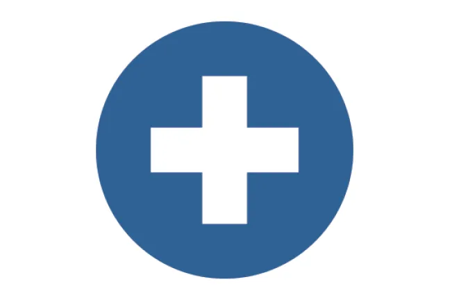 Cross symbol for emergency preparedness