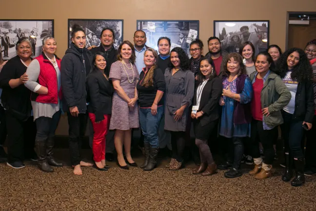 Pacific Islander Coalition Members meet with Chair Deborah Kafoury.