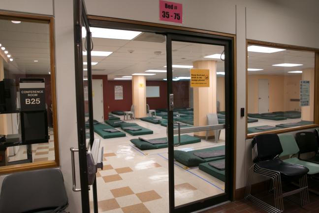 Inside one of the sleeping rooms at the 5th Avenue Shelter.