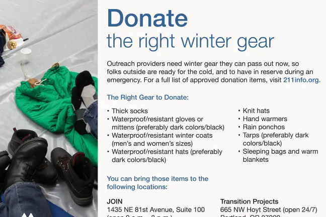 Donate winter gear!