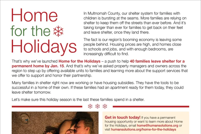 Home for the Holidays update