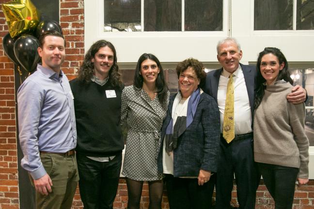 Judge Nan Waller surrounded by her family at the celebration hosted by the  Multnomah Bar Association.