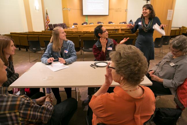 Small groups talk about their vision for a well-functioning mental health system.