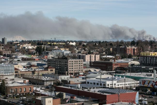 five-alarm fire