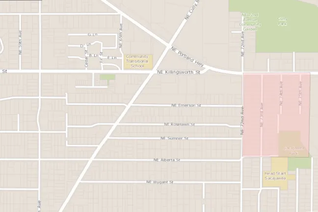 evacuation zone, March 13, near scrap yard fire